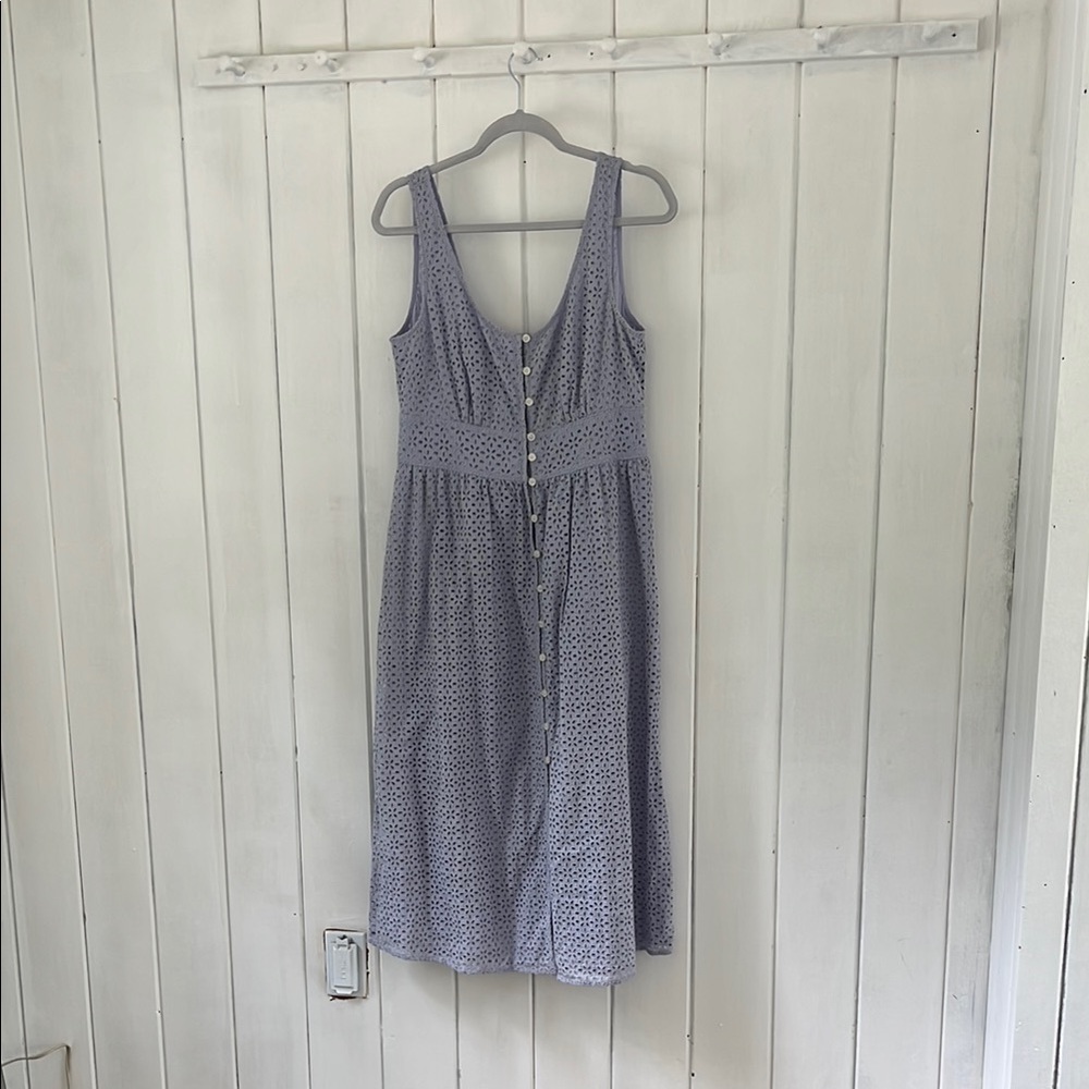 J. Crew Gray Sleeveless Scoop Neck Sundress